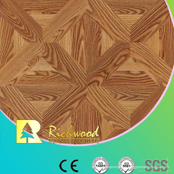 12.3mm E0 HDF AC3 Woodgrain Texture Walnut V-Grooved Laminbated Floor